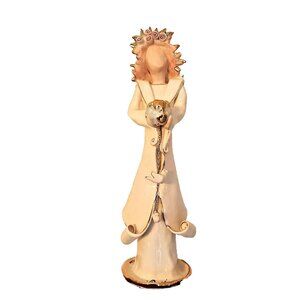 Blue Sky Heather Goldminc Angel of Peace 9/11 Doves Earth Candle Holder 2001